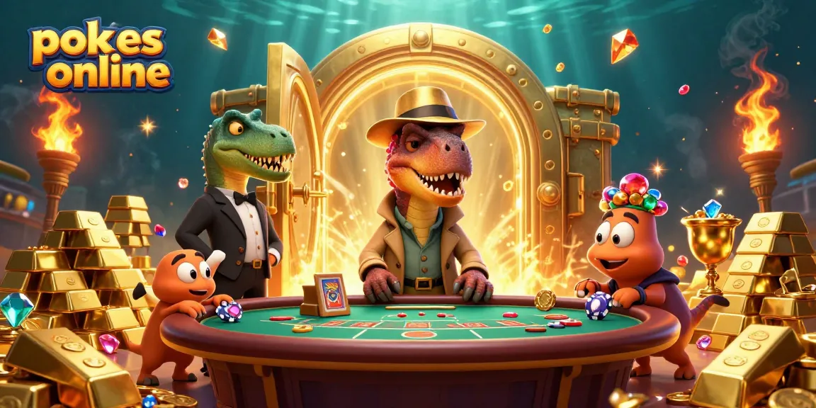 Experience pokies online excitement with a velociraptor card counter at a blackjack table.