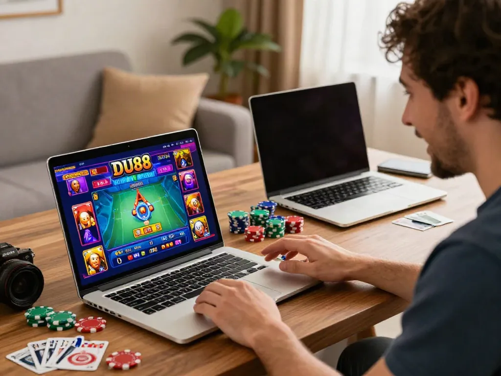 Engaging online gaming experience at https://du88az.net/ with vibrant visuals and cozy atmosphere.