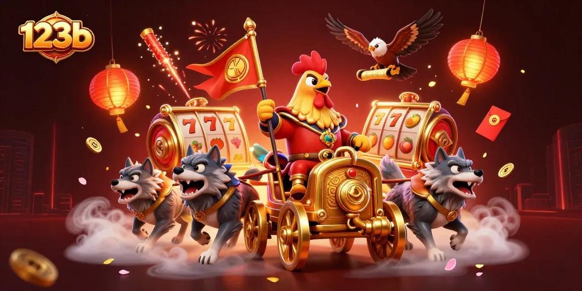 Experience thrilling games at 123b with a dynamic rooster warlord and stunning casino elements.
