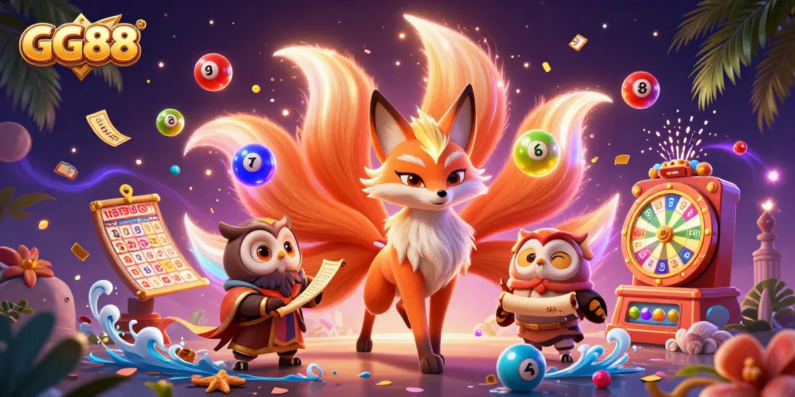 Engage with GG88's vibrant gaming environment, showcasing a colorful 3D illustration of slots and bingo elements.