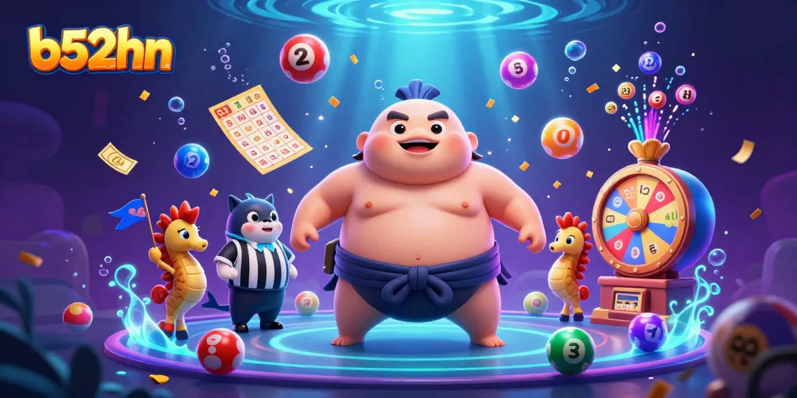 Experience the excitement of b52hn with a dynamic underwater gambling scene featuring a fugu and seahorse spectators.
