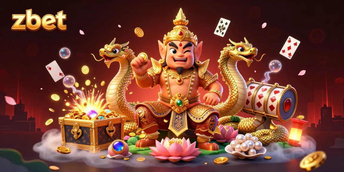 Experience zbet's vibrant gaming scene with colorful characters and dynamic casino elements.