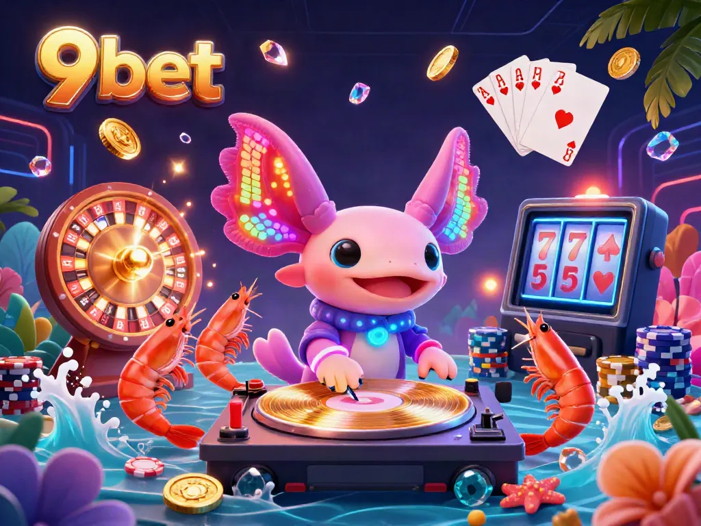 Engage in exciting 9bet gameplay with colorful characters and dynamic casino elements.